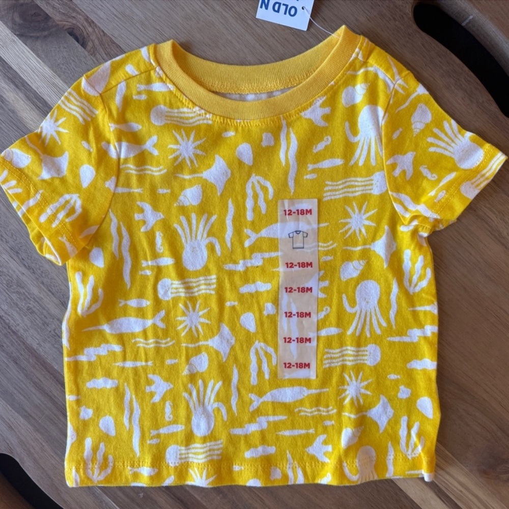 Yellow Ocean Animals Toddler Tee Shirt